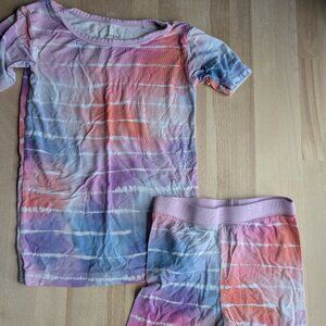 Little Sleepies Pajamas 2 Piece Short Set - 4T Pastel Tie Dye Dreams